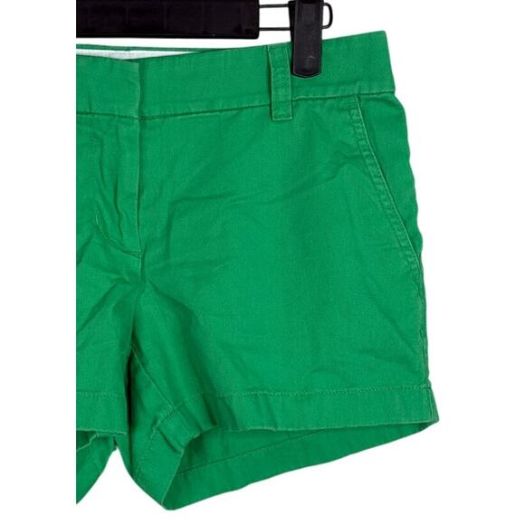 J. Crew Classic Mid Rise Chino Lightweight Shorts Pockets Belt Loops 0 Green - Picture 3 of 15